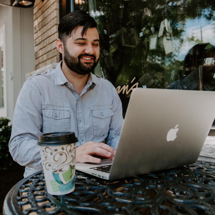 Student on laptop