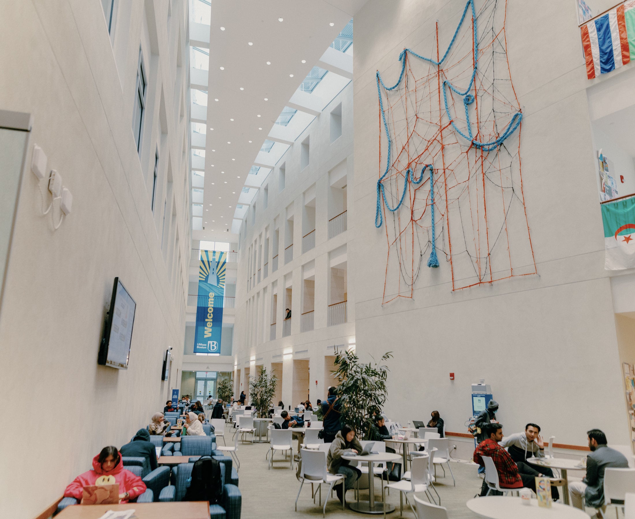 Student in the campus center