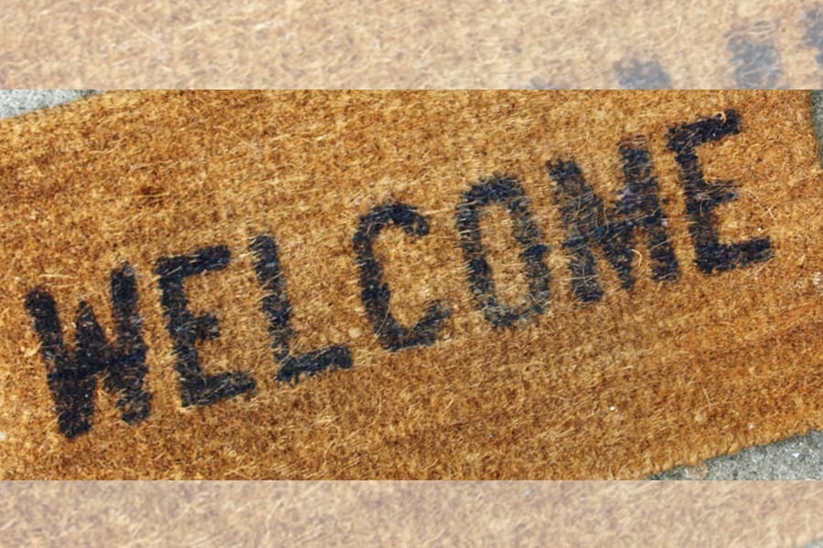 Welcome mat.